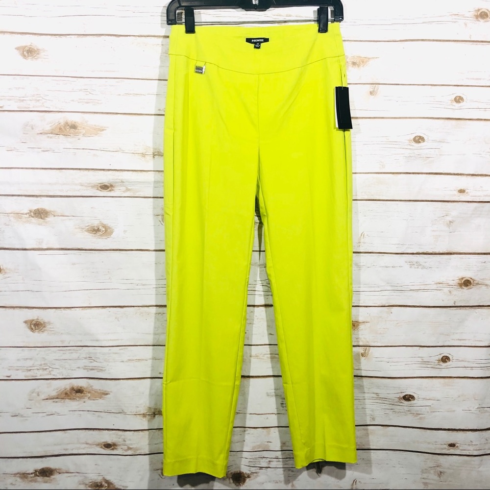 Premise women’s green key lime elastic waist pants